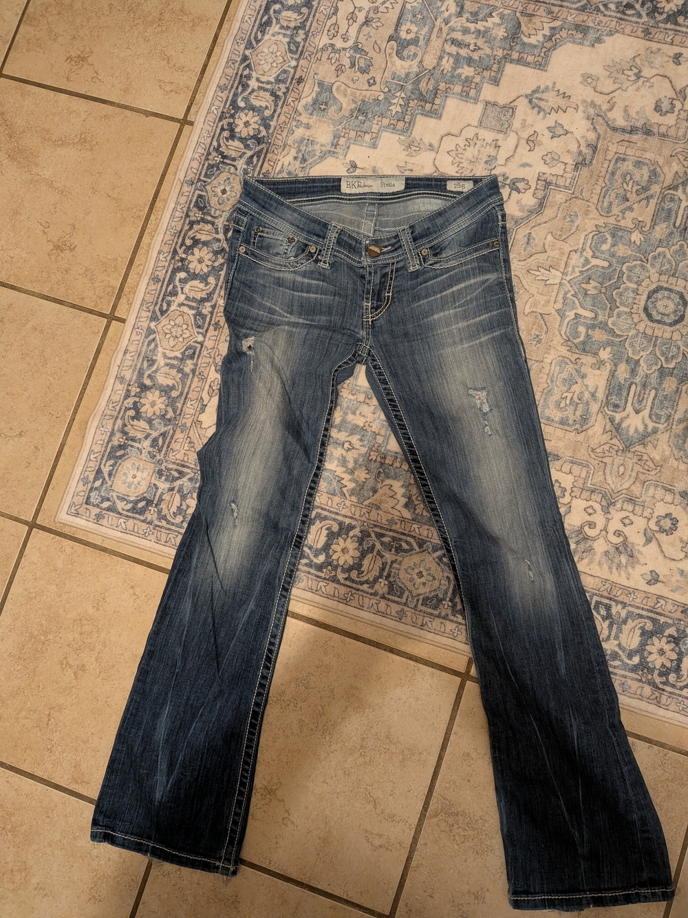 BKE Women's Bootcut Jeans - Medium/Dark Blue Wash